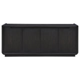 Leandro 72" TV Stand Media Console - Burnished Black Ash with Push-to-Open Doors – view 2