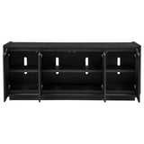 Leandro 72" TV Stand Media Console - Burnished Black Ash with Push-to-Open Doors – view 3