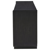 Leandro 72" TV Stand Media Console - Burnished Black Ash with Push-to-Open Doors – view 5