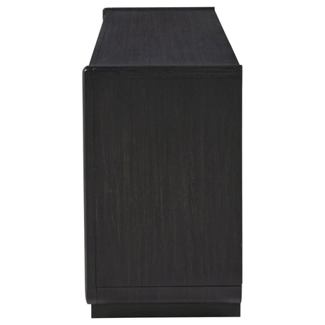 Leandro 72" TV Stand Media Console - Burnished Black Ash with Push-to-Open Doors – view 5
