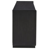 Leandro 72" TV Stand Media Console - Burnished Black Ash with Push-to-Open Doors – view 9