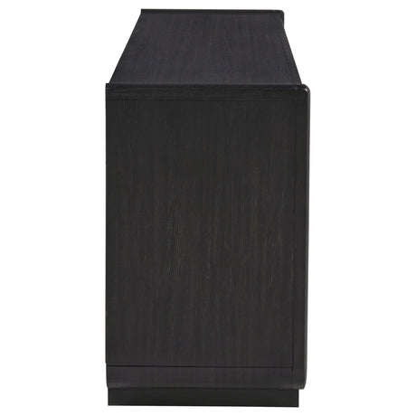 Leandro 72" TV Stand Media Console - Burnished Black Ash with Push-to-Open Doors – view 9