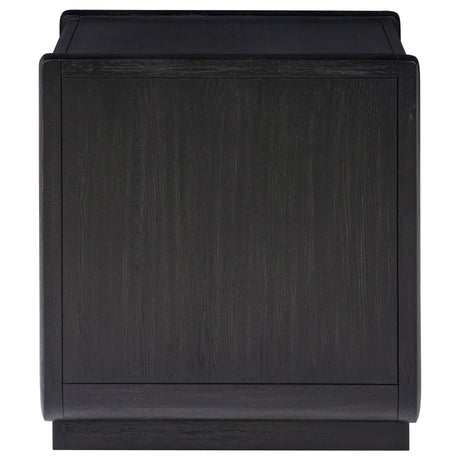 Leandro Coffee Table, End Table & Sofa Console - Burnished Black Ash with Drawers & Open Shelves – view 18