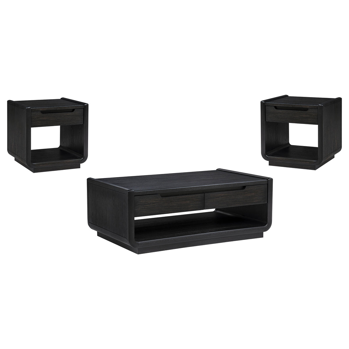 Leandro Coffee Table, End Table & Sofa Console - 3pcs- Coffee Table + 2 End Tables