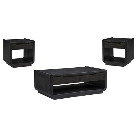 Leandro Coffee Table, End Table & Sofa Console - 3pcs- Coffee Table + 2 End Tables