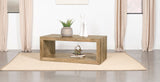 Benton Solid Mango Wood Coffee, End & Console Tables - Rustic Open-Shelf Design in Natural – view 1