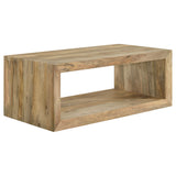 Benton Solid Mango Wood Coffee, End & Console Tables - 46" Rectangular Coffee Table