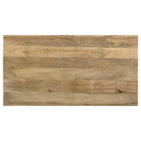 Benton Solid Mango Wood Coffee, End & Console Tables - Rustic Open-Shelf Design in Natural – view 13