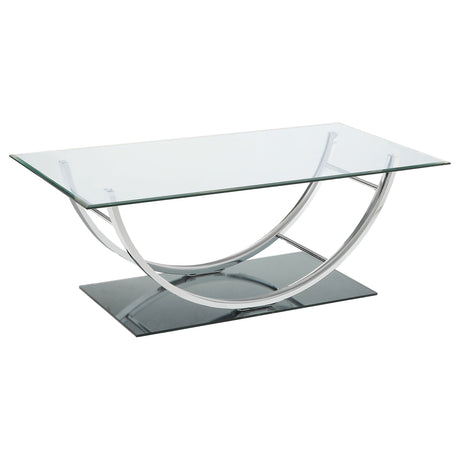 Danville Glass Top Coffee, End & Console Tables - Coffee Table