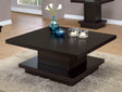 Reston Square Coffee Table, End Table & Console - Tiered Contemporary Design in Cappuccino – view 1