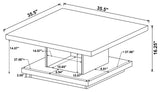 Reston Square Coffee Table, End Table & Console - Tiered Contemporary Design in Cappuccino – view 13
