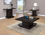 Reston Square Coffee Table, End Table & Console - Tiered Contemporary Design in Cappuccino – view 14