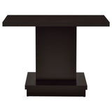 Reston Square Coffee Table, End Table & Console - Tiered Contemporary Design in Cappuccino – view 19