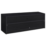 Rutland 59" TV Stand - 3-Drawer Media Console with Open Shelves & Cord Management in Black – view 7