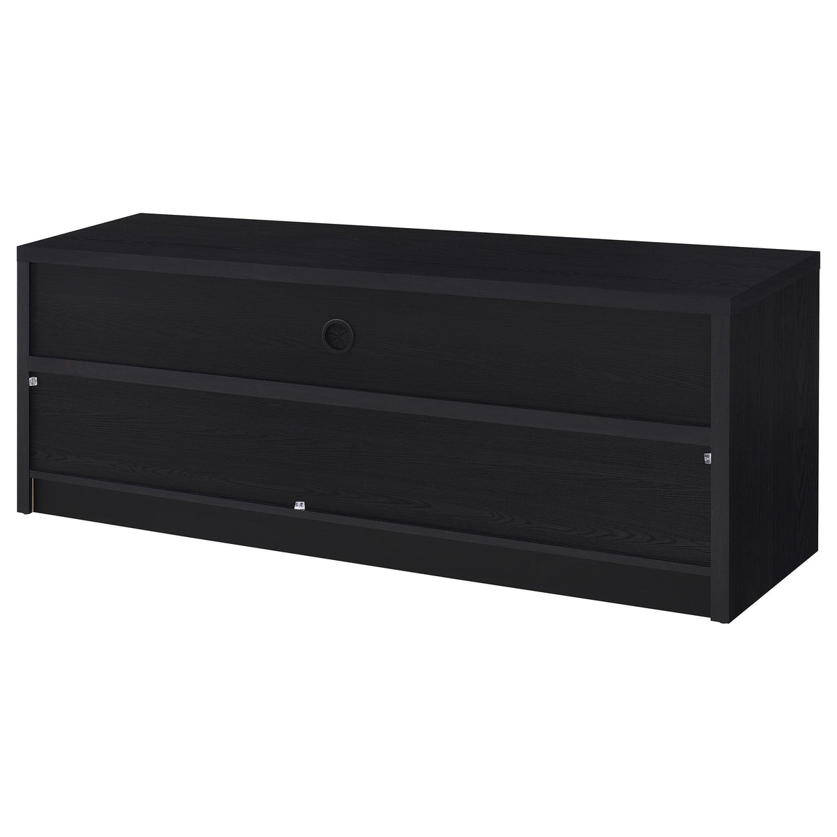 Rutland 59" TV Stand - 3-Drawer Media Console with Open Shelves & Cord Management in Black – view 8