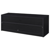 Rutland 59" TV Stand - 3-Drawer Media Console with Open Shelves & Cord Management in Black – view 8