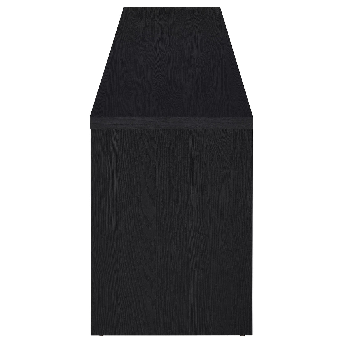 Rutland 78" TV Stand with 3 Drawers - Modern Black Media Console with Open Shelves – view 6