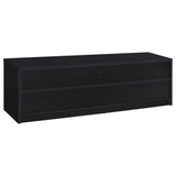 Rutland 78" TV Stand with 3 Drawers - Modern Black Media Console with Open Shelves – view 7