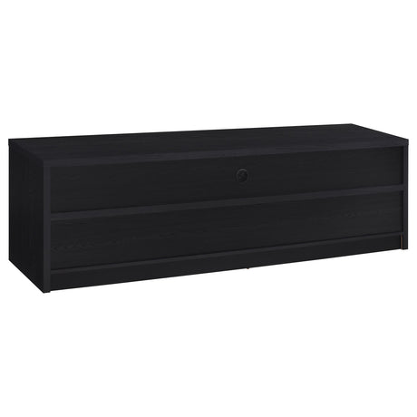 Rutland 78" TV Stand with 3 Drawers - Modern Black Media Console with Open Shelves – view 7