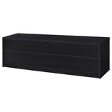 Rutland 78" TV Stand with 3 Drawers - Modern Black Media Console with Open Shelves – view 8
