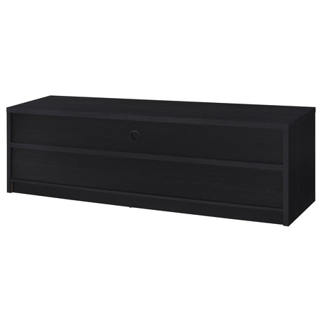 Rutland 78" TV Stand with 3 Drawers - Modern Black Media Console with Open Shelves – view 8