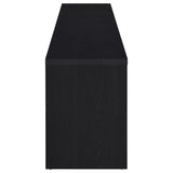 Rutland 78" TV Stand with 3 Drawers - Modern Black Media Console with Open Shelves – view 9