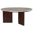 Jenna Round Marble Top Coffee Table & End Table Sets - 35" Coffee Table Only