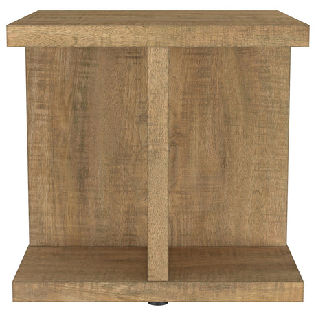 Cortona Square Coffee Table & End Table Sets - Open Cube Storage in Rustic Mango Finish – view 13