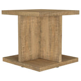 Cortona Square Coffee Table & End Table Sets - Open Cube Storage in Rustic Mango Finish – view 14