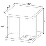 Cortona Square Coffee Table & End Table Sets - Open Cube Storage in Rustic Mango Finish – view 16