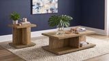 Cortona Square Coffee Table & End Table Sets - Open Cube Storage in Rustic Mango Finish – view 17