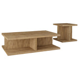 Cortona Square Coffee Table & End Table Sets - Open Cube Storage in Rustic Mango Finish – view 18