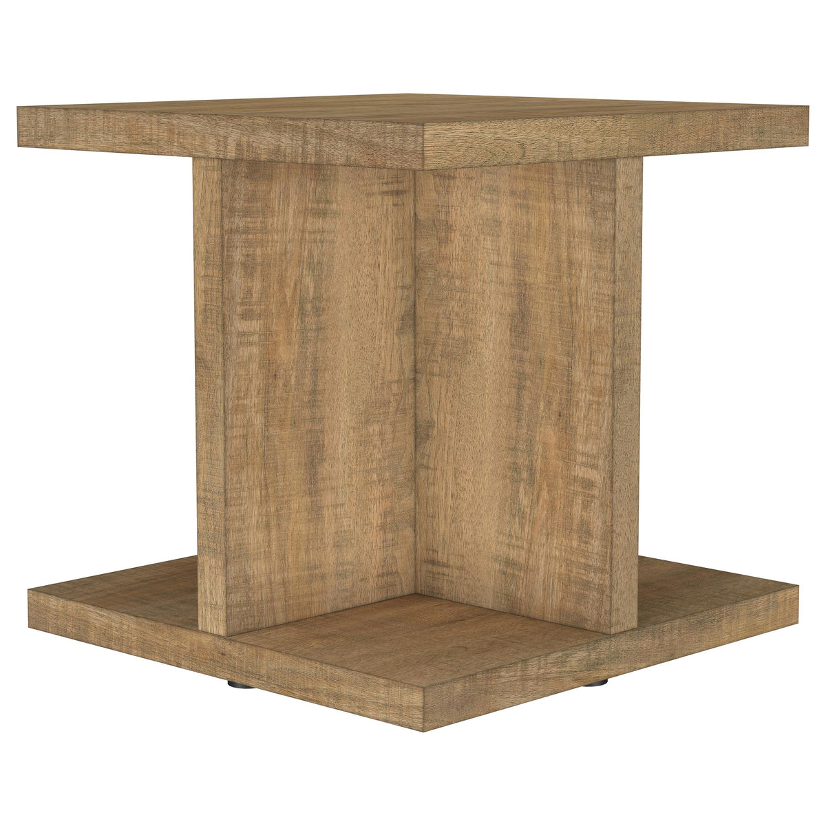 Cortona Square Coffee Table & End Table Sets - Open Cube Storage in Rustic Mango Finish – view 19