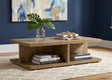 Cortona Square Coffee Table & End Table Sets - Open Cube Storage in Rustic Mango Finish – view 1