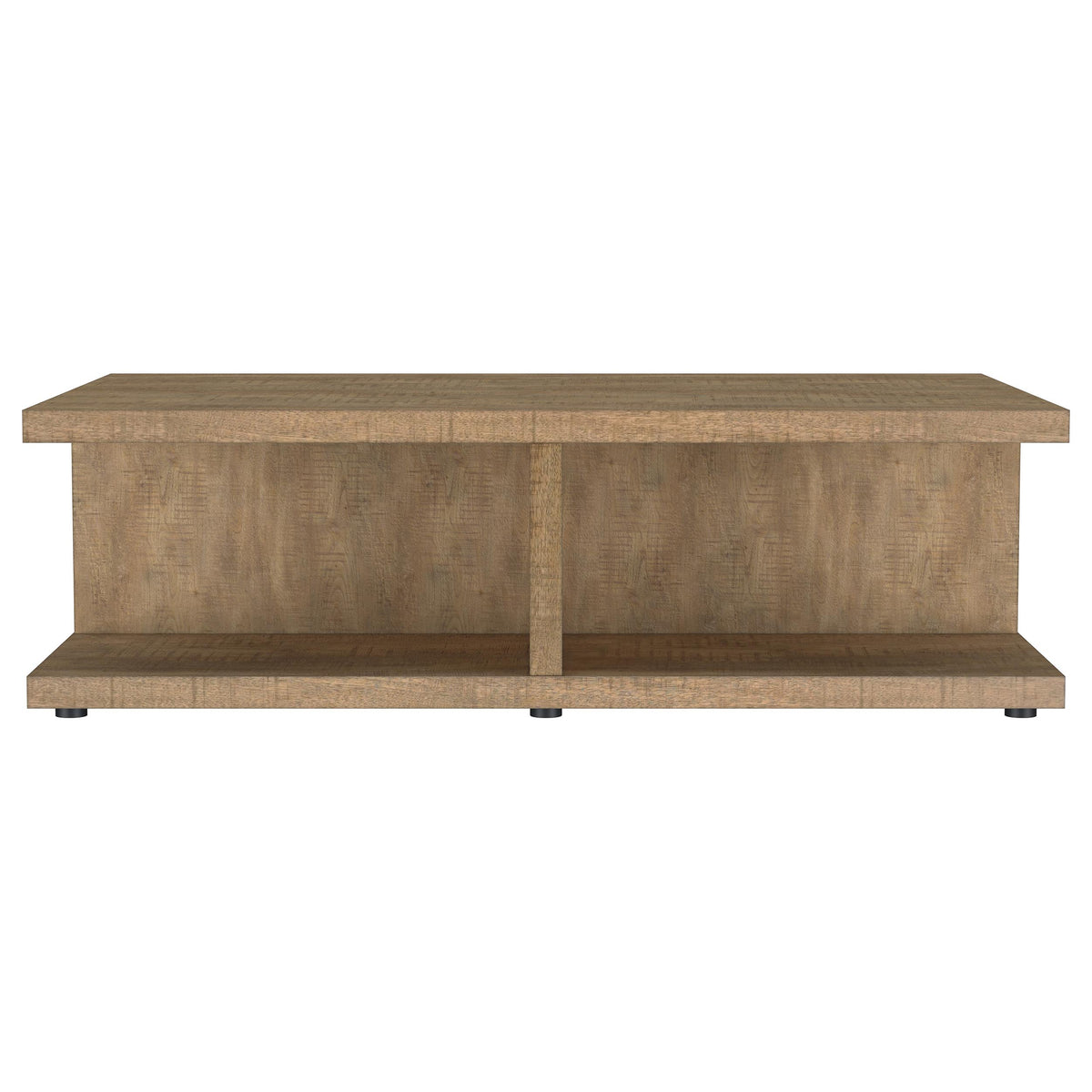 Cortona Square Coffee Table & End Table Sets - Open Cube Storage in Rustic Mango Finish – view 6