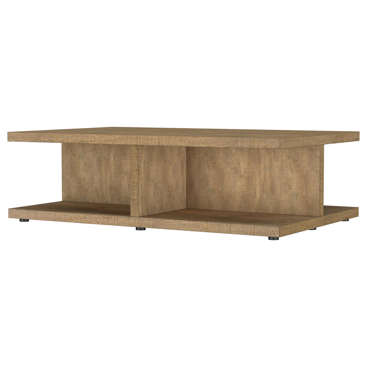Cortona Square Coffee Table & End Table Sets - Open Cube Storage in Rustic Mango Finish – view 7