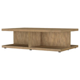 Cortona Square Coffee Table & End Table Sets - Open Cube Storage in Rustic Mango Finish – view 7