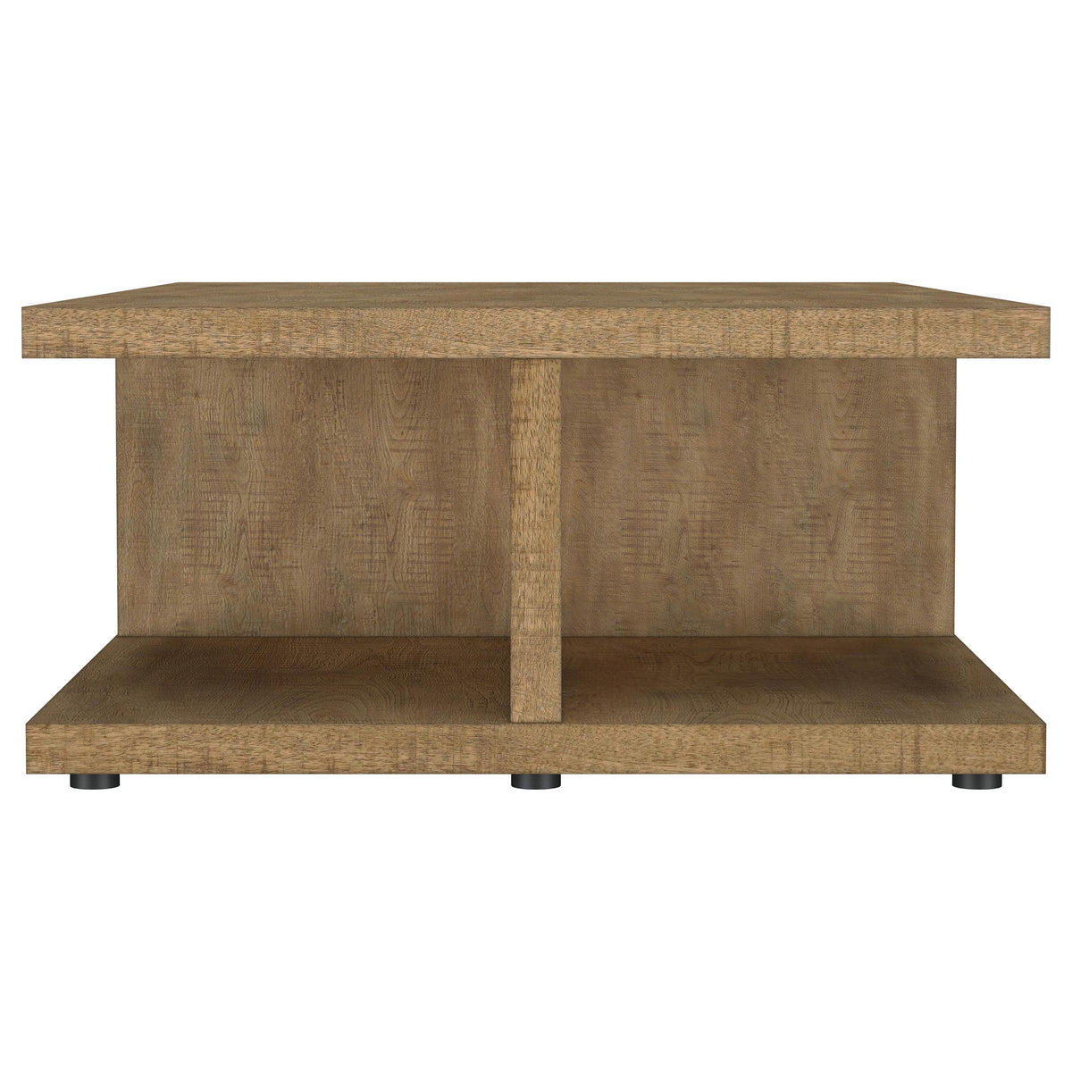 Cortona Square Coffee Table & End Table Sets - Open Cube Storage in Rustic Mango Finish – view 8