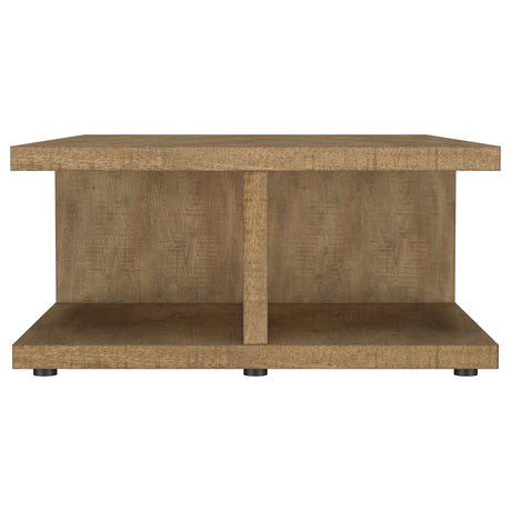 Cortona Square Coffee Table & End Table Sets - Open Cube Storage in Rustic Mango Finish – view 8