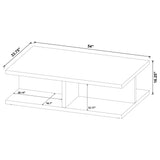 Cortona Square Coffee Table & End Table Sets - Open Cube Storage in Rustic Mango Finish – view 9