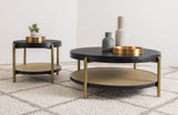 Arini Round Coffee & End Table Sets - 2pcs- Coffee Table + End Table