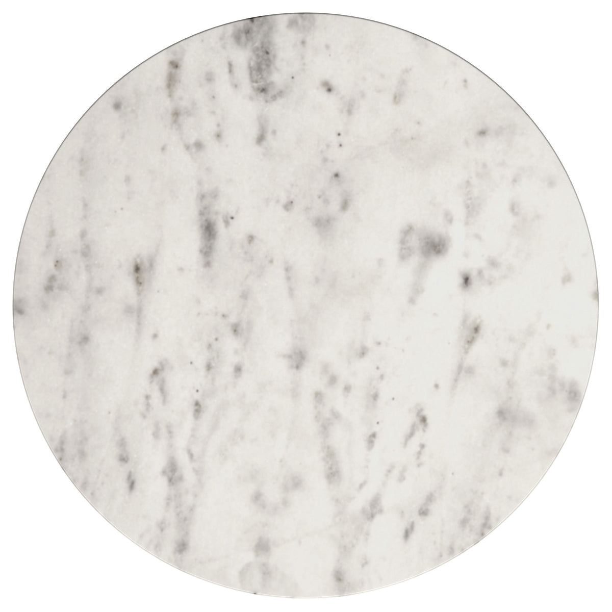 Haven Round Marble Coffee Table & End Table - Genuine White Marble on Black Iron Rod Base – view 20