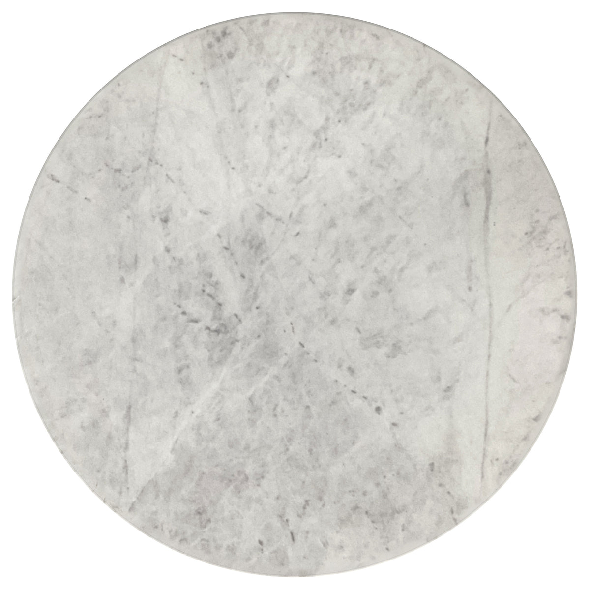 Haven Round Marble Coffee Table & End Table - Genuine White Marble on Black Iron Rod Base – view 8