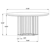 Haven Round Marble Coffee Table & End Table - Genuine White Marble on Black Iron Rod Base – view 11