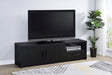 Murray 70" TV Stand Media Console - Black with 2 Doors, Drawer & Open Cubby, Fits TVs up to 75" – view 1