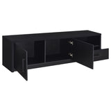 Murray 70" TV Stand Media Console - Black with 2 Doors, Drawer & Open Cubby, Fits TVs up to 75" – view 3