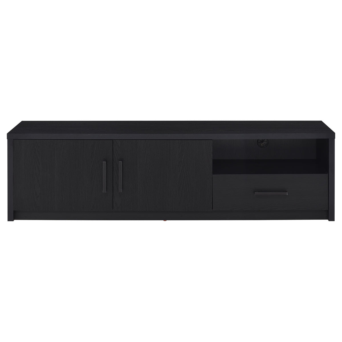 Murray 70" TV Stand Media Console - Black with 2 Doors, Drawer & Open Cubby, Fits TVs up to 75" – view 4
