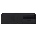 Murray 70" TV Stand Media Console - Black with 2 Doors, Drawer & Open Cubby, Fits TVs up to 75" – view 4