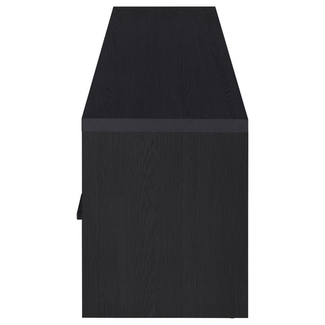 Murray 70" TV Stand Media Console - Black with 2 Doors, Drawer & Open Cubby, Fits TVs up to 75" – view 6