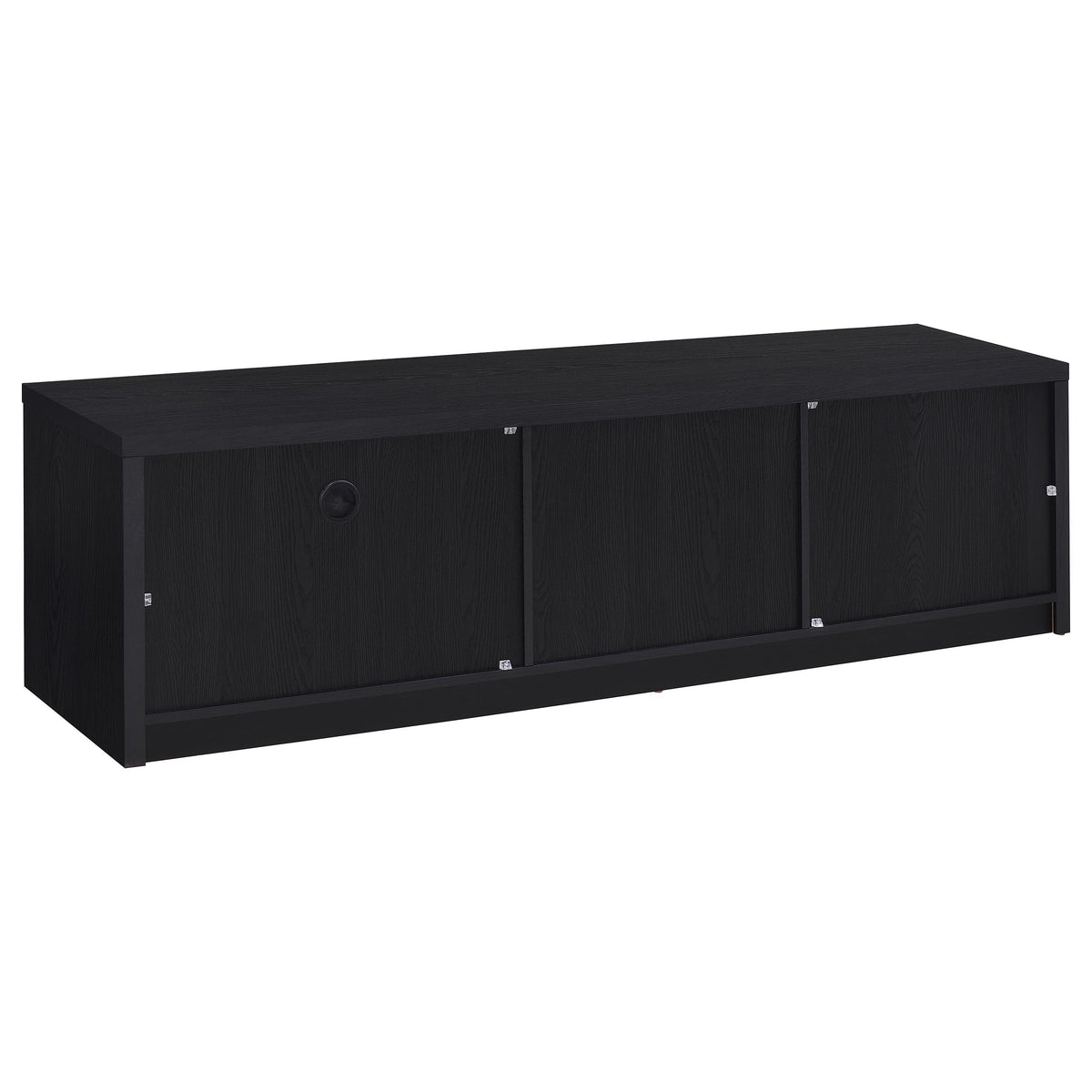Murray 70" TV Stand Media Console - Black with 2 Doors, Drawer & Open Cubby, Fits TVs up to 75" – view 7